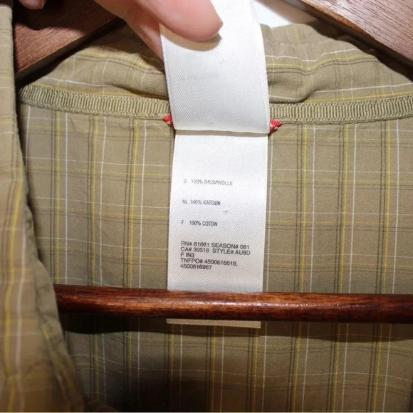 Men’s The North Face Pin Striped Short Sleeve Outdoor Hiking Casual Shirt Size L - Picture 11 of 11